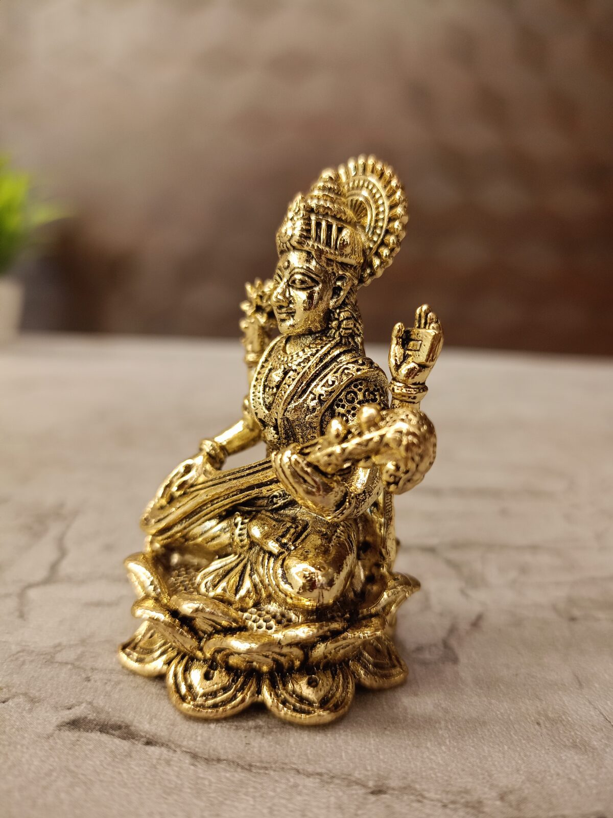 buy brass fine art saraswathi idol antique showroom best price coimbatore 2 scaled