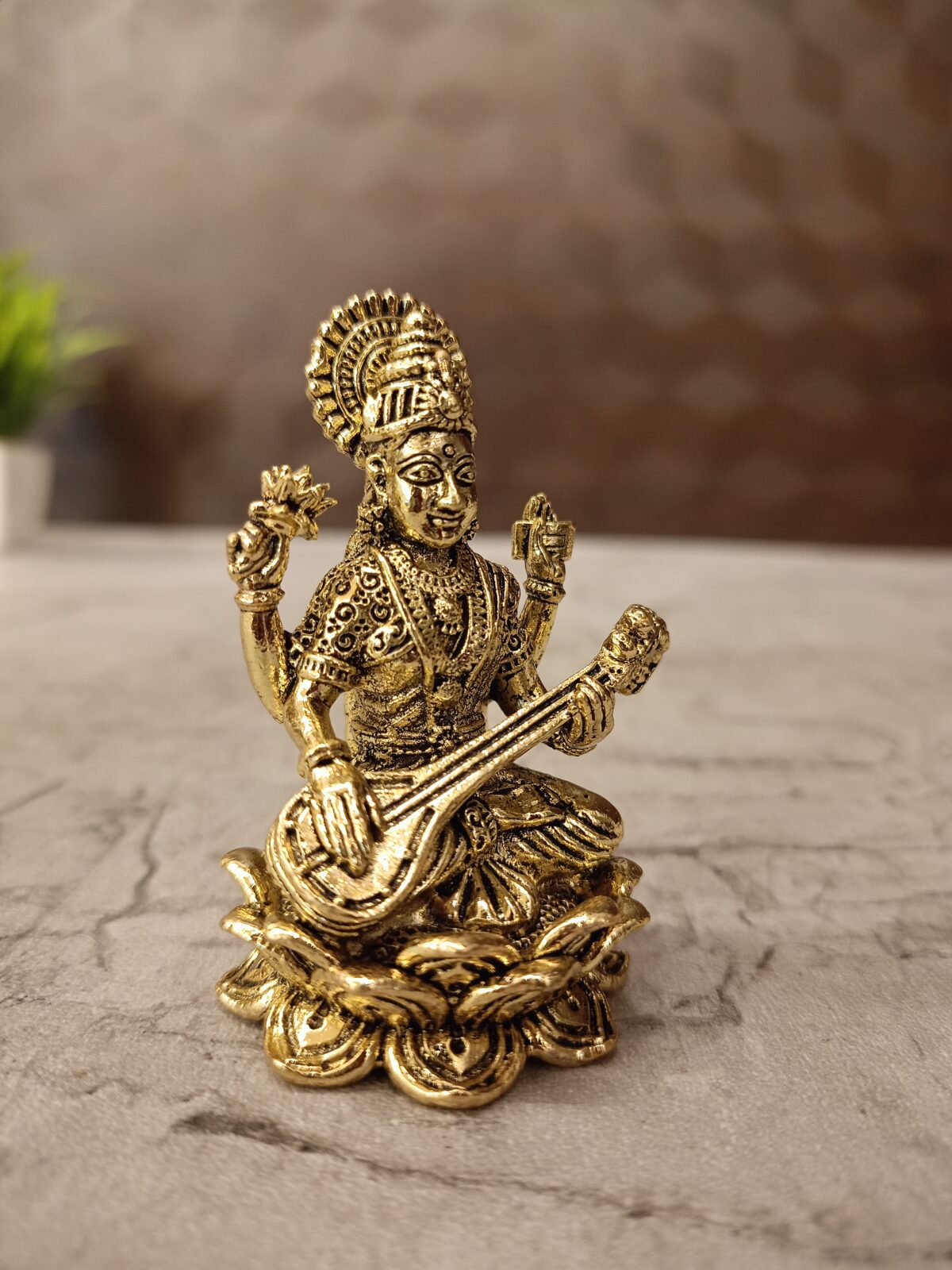 buy brass fine art saraswathi idol antique showroom best price coimbatore 3 scaled