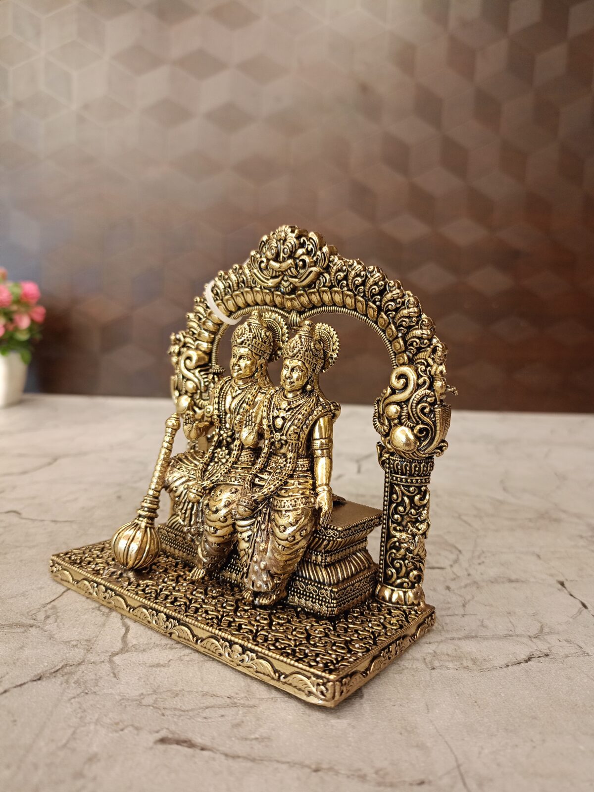 buy brass fine art vishnu lakshmi thiruvach idol best price idol shop india 2 scaled