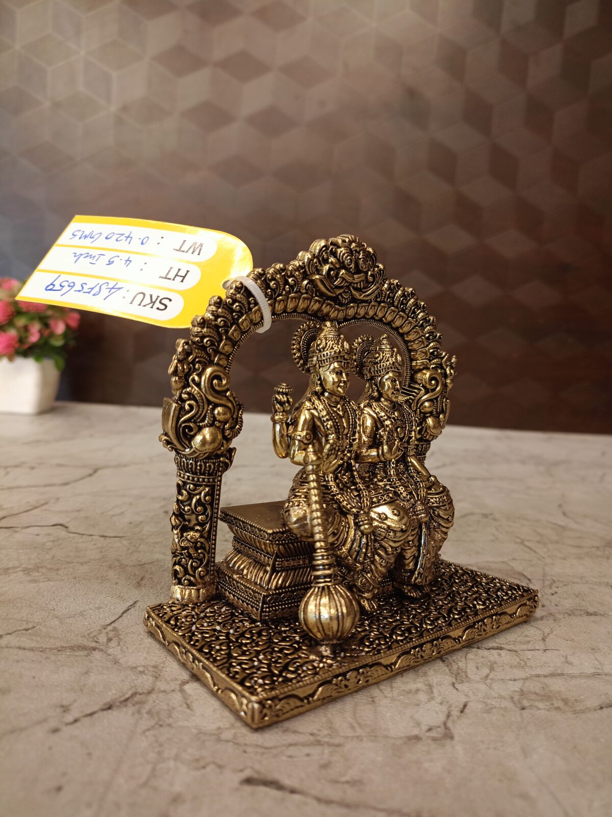buy brass fine art vishnu lakshmi thiruvach idol best price idol shop india 3 scaled