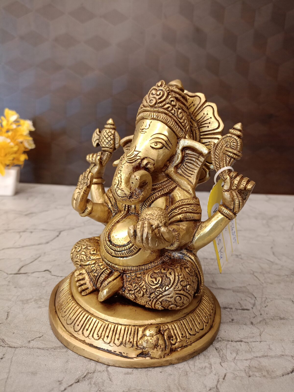 brass round base ganesha idol pooja gift vgocart coimbatore india2 scaled