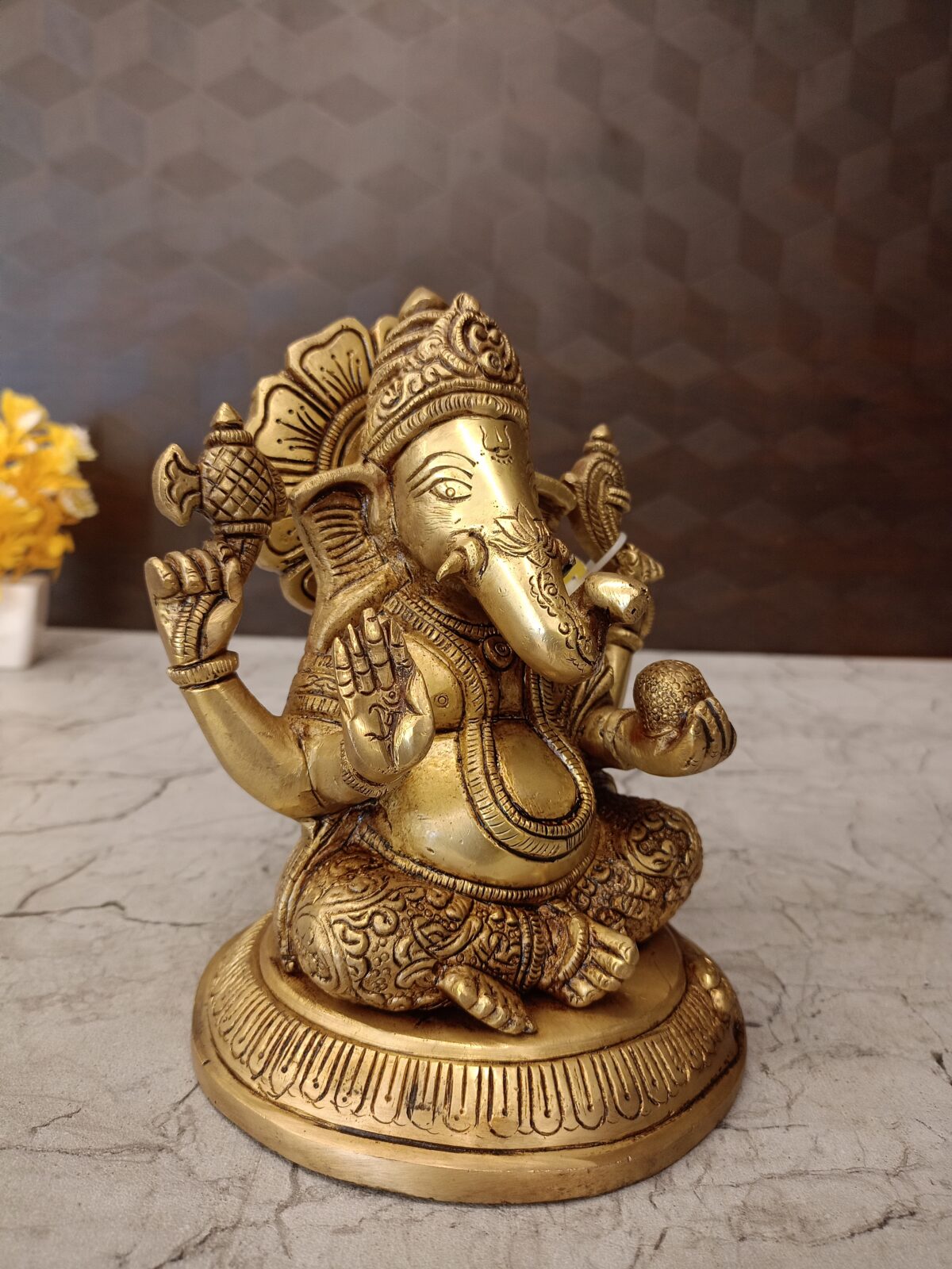 brass round base ganesha idol pooja gift vgocart coimbatore india3 scaled