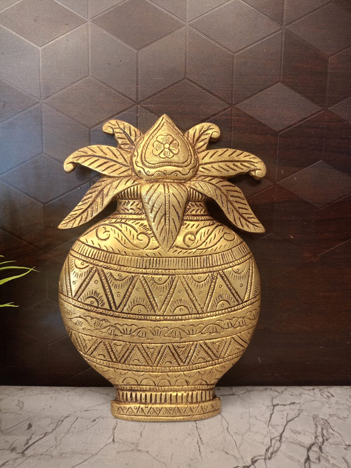 Brass Wall Mount Kalasam For Pooja