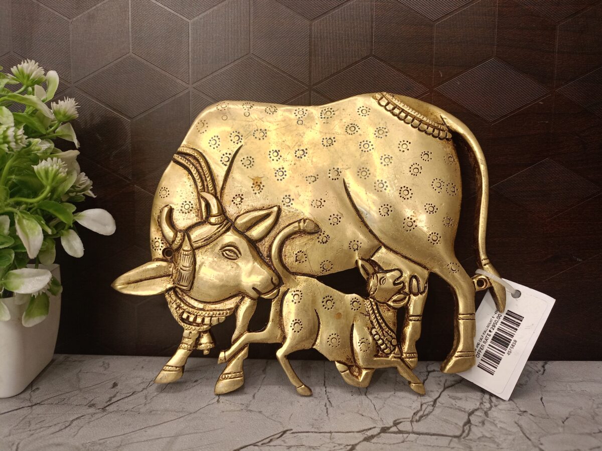 Brass Cow And calf