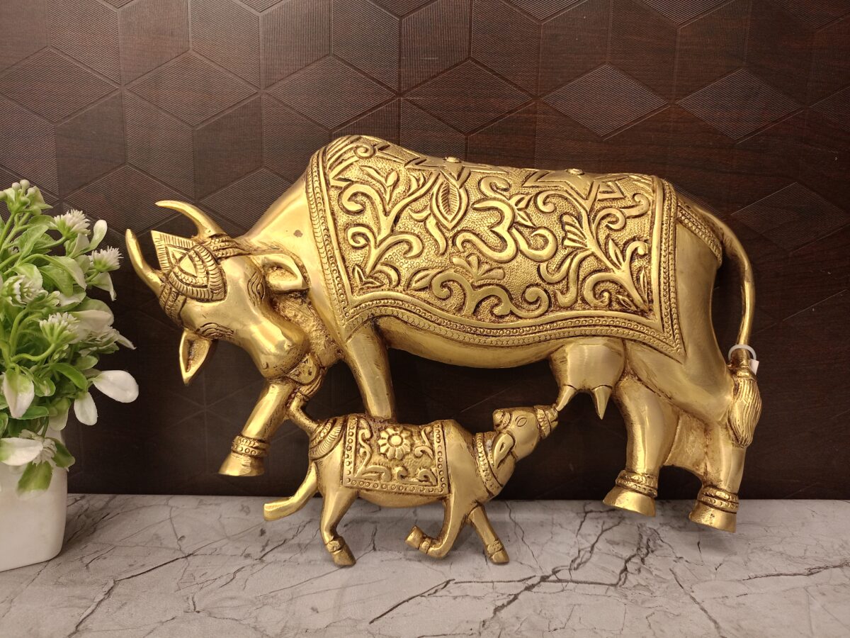 brass cow and calf