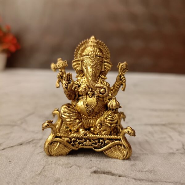 Brass Fine art Ganesha Idol