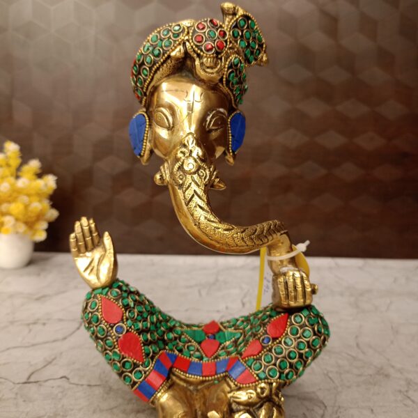 Brass Stone Morden ganesha idol