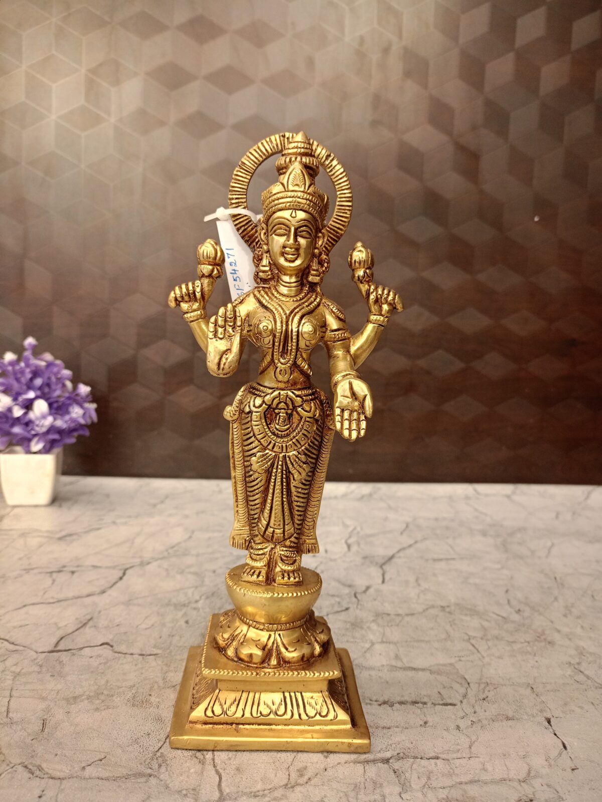 brass lakshmi idol