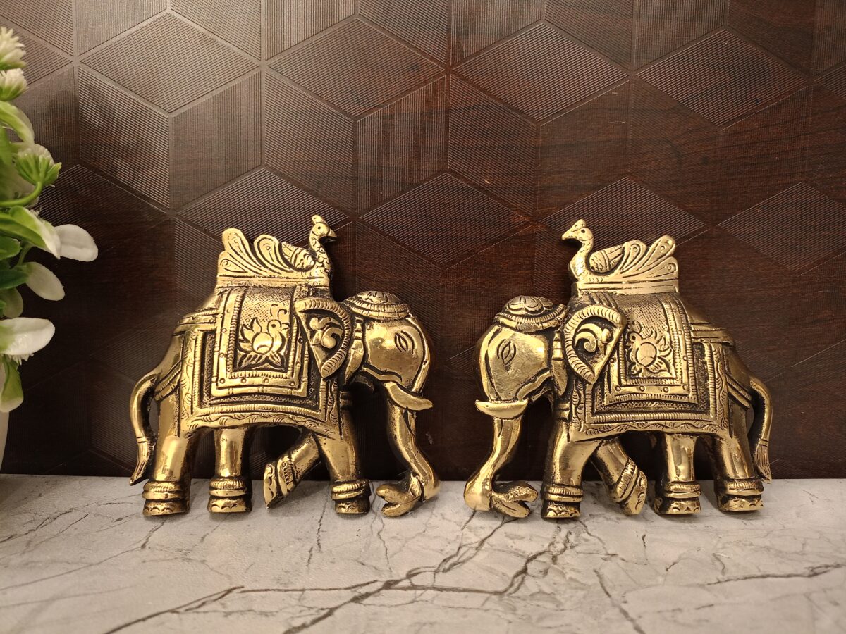 brass wall mount elephant