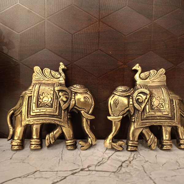 brass wall mount elephant