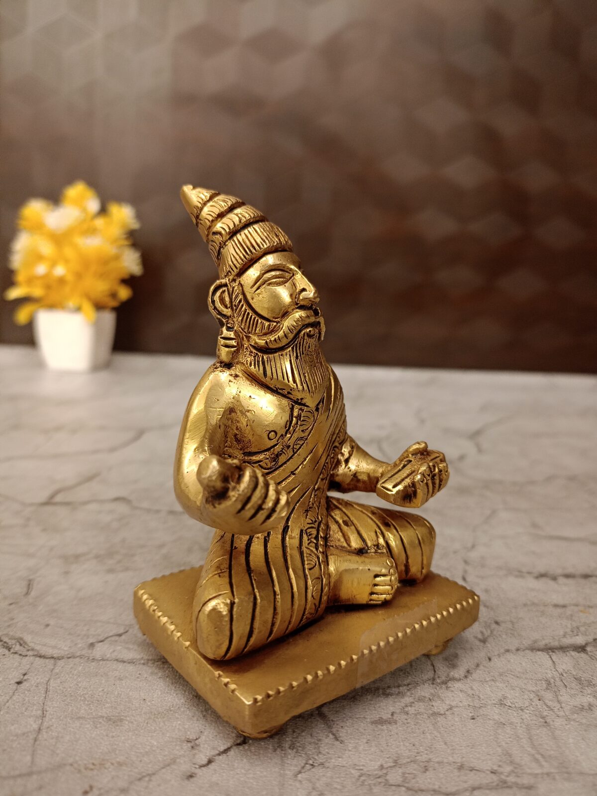 Brass Thiruvalluvar Idol 4" - Image 3
