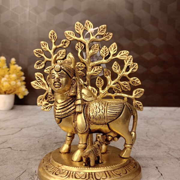 Brass Kamadenu With Tree
