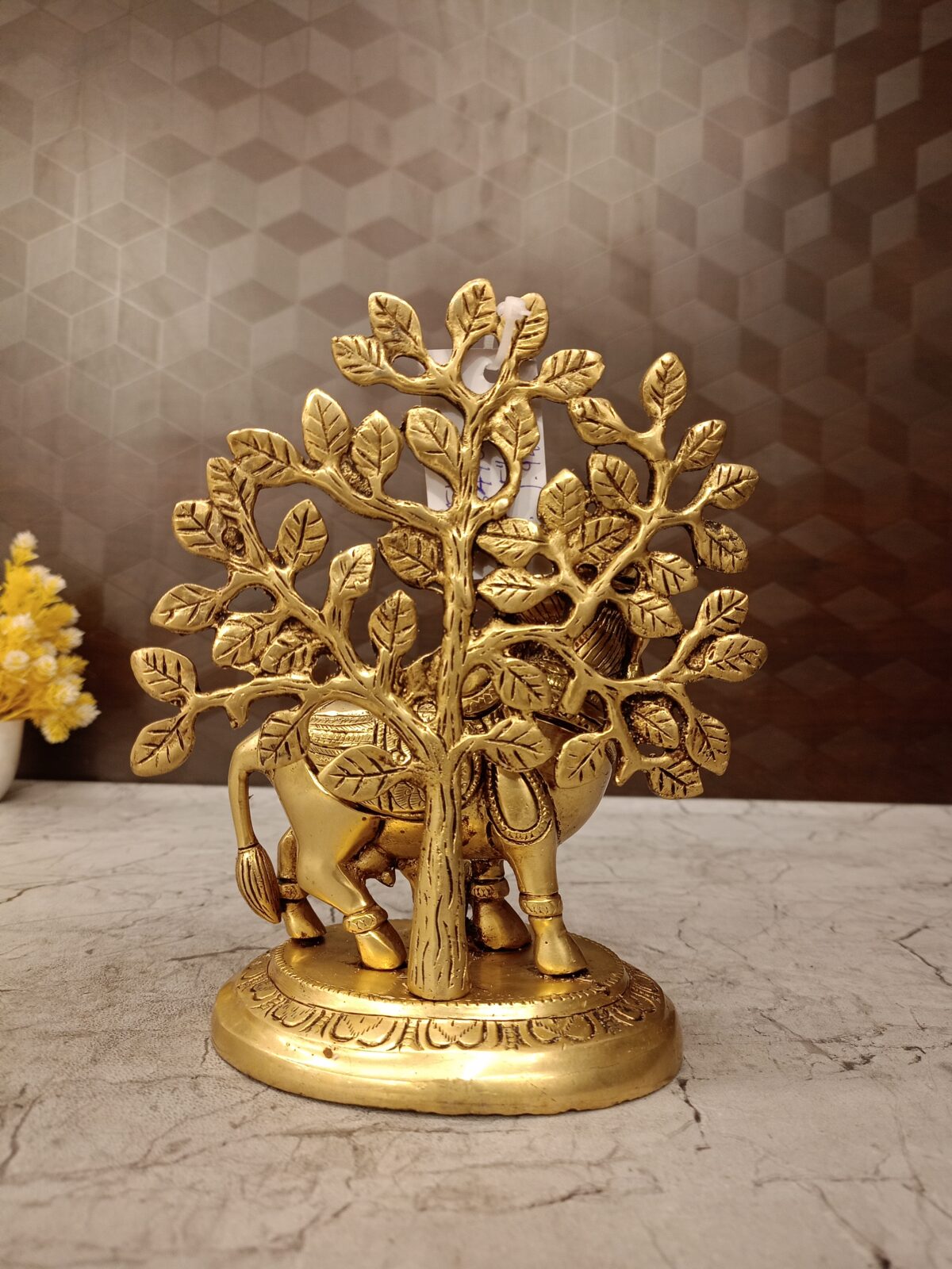 Brass Tree Kamadhenu Idol 7.5'' - Image 2