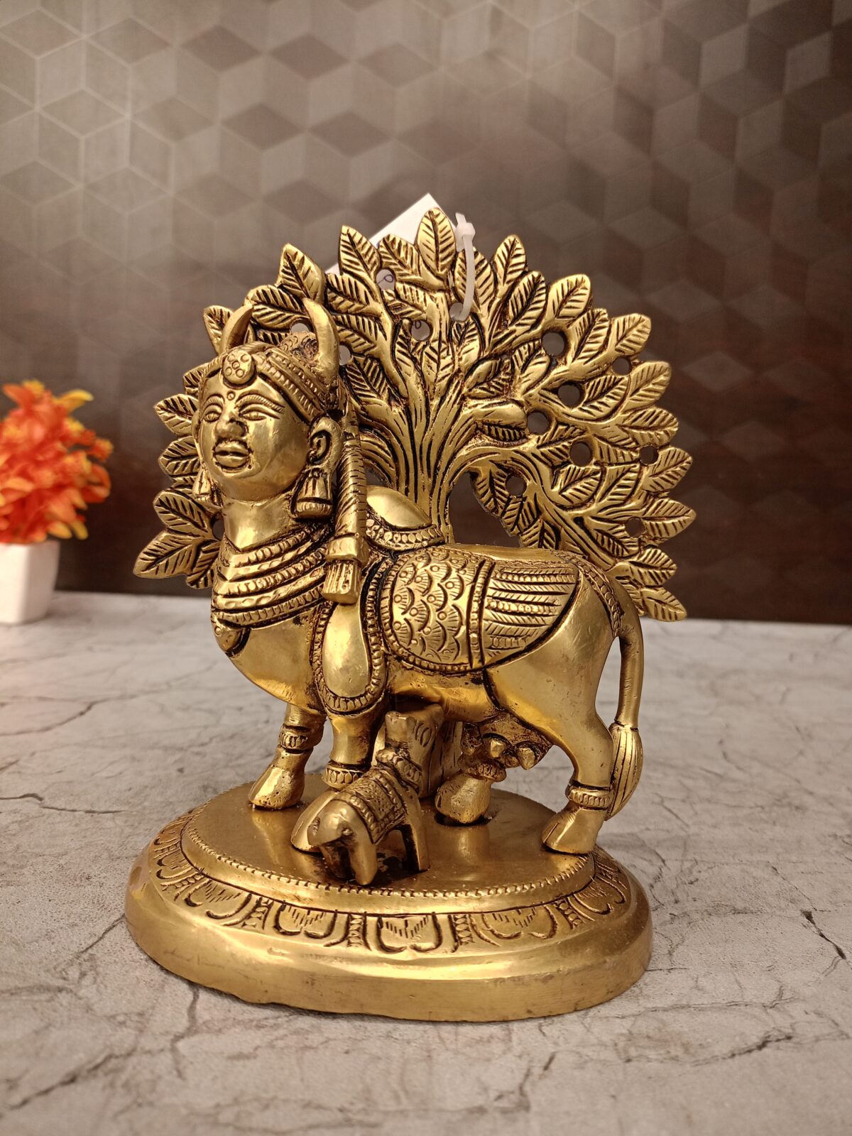 brass tree kamadenu idol