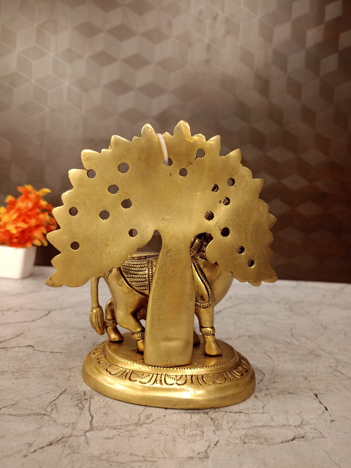 Brass Tree Kamadhenu Idol 7'' - Image 2