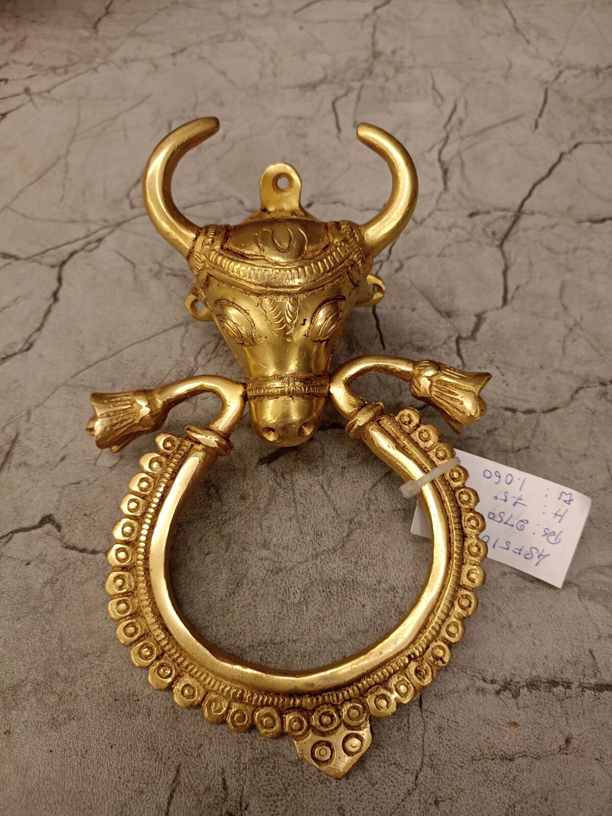 Brass Cow Head Door Knock 7.5'' - Image 3
