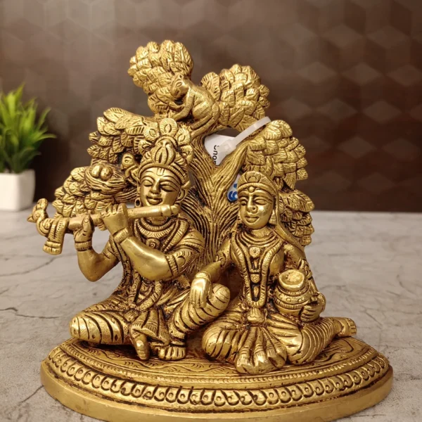 brass-radha-krishana-under-the-tree-idol-antique-pooja-gift-vgocart-coimbatore-india