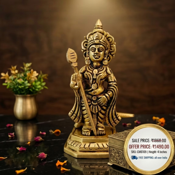 Brass Bala Murugan Idol 4 Inch