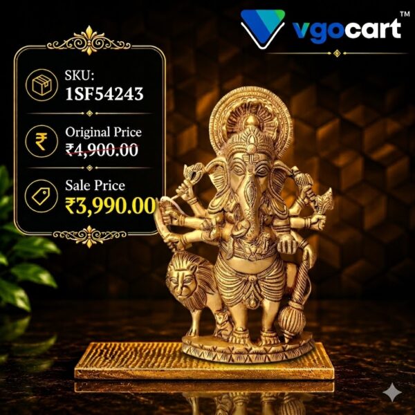 Buy Brass Kantristi Ganesha Wall Mount 9 Inch