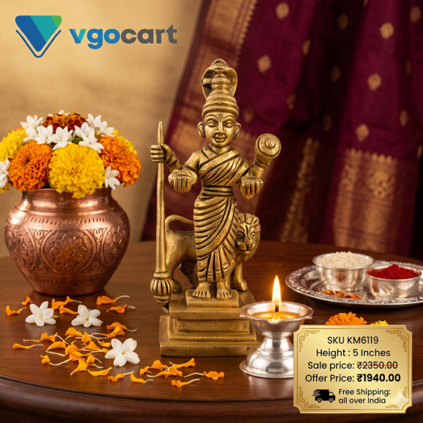 brass- Kolhapur Lakshmi Devi-idol