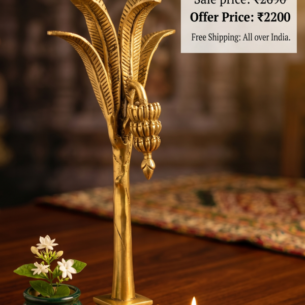 brass banana tree pooja gift vgocart coimbatore india km6149 3