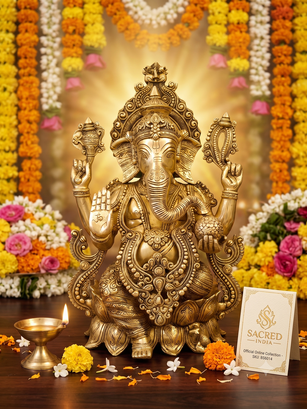 brass-ganesha-idol-pooja-gift-vgocart-coimbatore-india-bs6014-3 Brass Big Lotus Ganesha Idol 21'' - Image 1