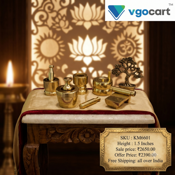 Brass Gowramma Set For Pooja 2"