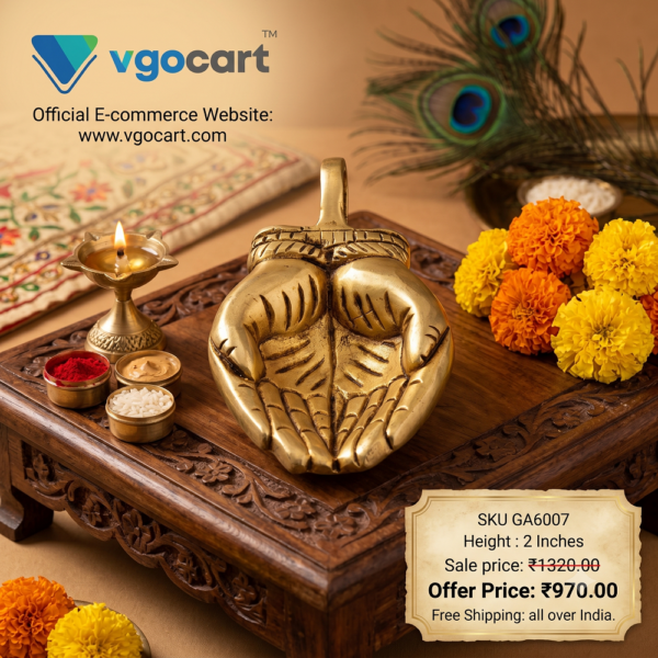 Brass Two Hand Aarathi Deep - 2''