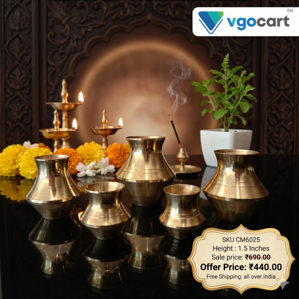 Brass Kubera Pot 1.5''