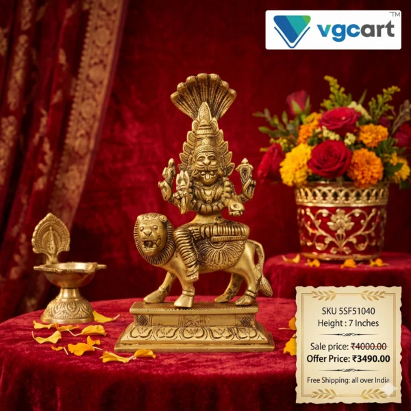 brass prathiyangara devi idol pooja gift vgocart coimbatore idnia 5SF51040