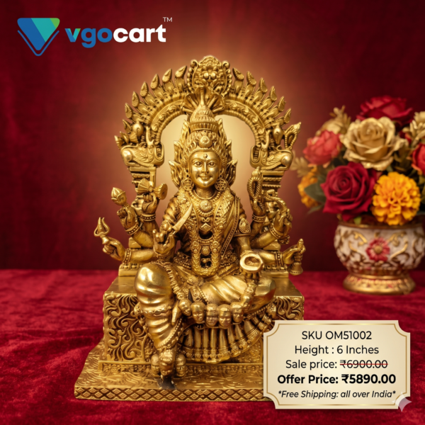 brass samayapuura maariyamman idol pooja gift coimbatore india OM51002